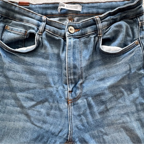 Zara By TRF High Rise Skinny Jeans Women’s 27 Tall Blue Frost Stretch Denim - Picture 5 of 14